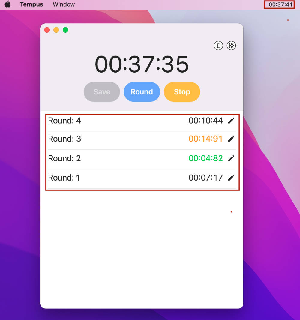 Tempus Stopwatch for Mac